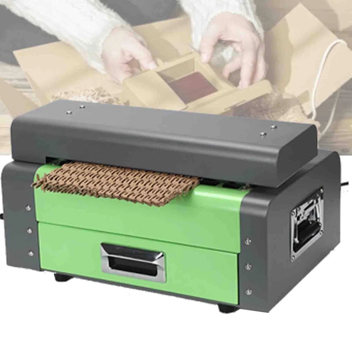 Trituradora de Cartón Pequeño,Cortadora Panal, Papel Corrugado Kraft, Cojín Expandible, Eficiente Reducción Residuos, para Reciclaje e Embalaje Industrial Cut325mm