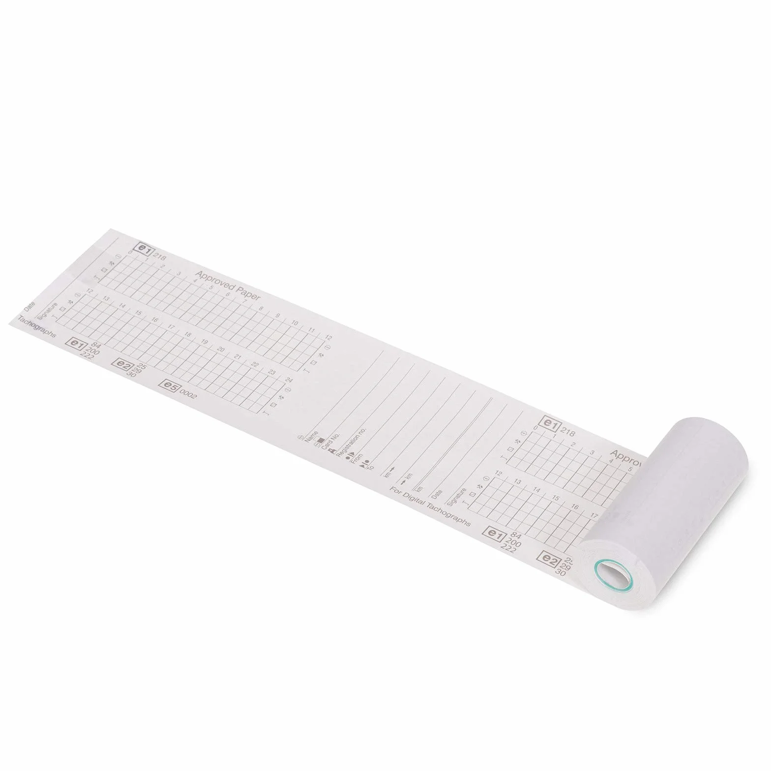 Rollos de tacógrafo para camiones (8 m), papel térmico 57/28/7, paquete de 60 unidades