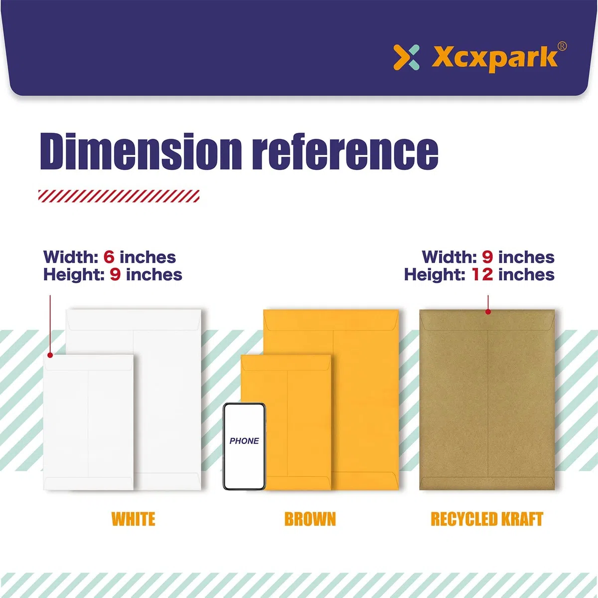 Xxcxpark 120 sobres de seguridad para catálogo imprimibles de 10 x 13 pulgadas, sobres Kraft reciclados antidesgarro para tarjetas de invitación, imágenes, fotos, documentos
