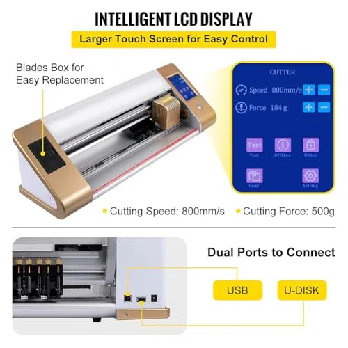 Máquina cortadora de vinilo, trazador de corte automático para hacer camisetas y carteles, ideal para proyectos de impresión de vinilo y manualidades