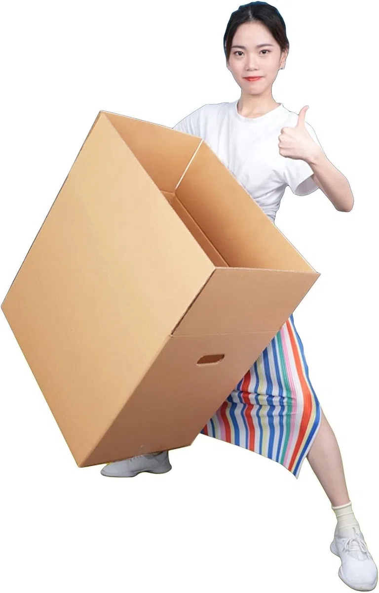 AviiSo Cajas Carton Mudanza Grandes Cajas de mudanza con asas, Cajas postales para paquetes pequeños para apartamento de oficina en casa (Color : 3Pack, Size : 50x40x40cm/20x16x16in)