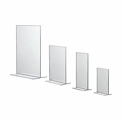 Expositor Metacrilato Transparente A3 de Sobremesa PET Vertical Soporte para Menus Restaurante Porta Cartas
