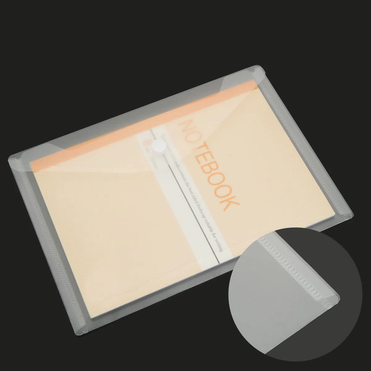 60 Piezas Carpeta para Documentos A5, Fundas Transparentes Plástico con Botón, Carpetas Plastico A5 Transparentes para Organizar la Oficina y el Trabajo en Casa en la Escuela