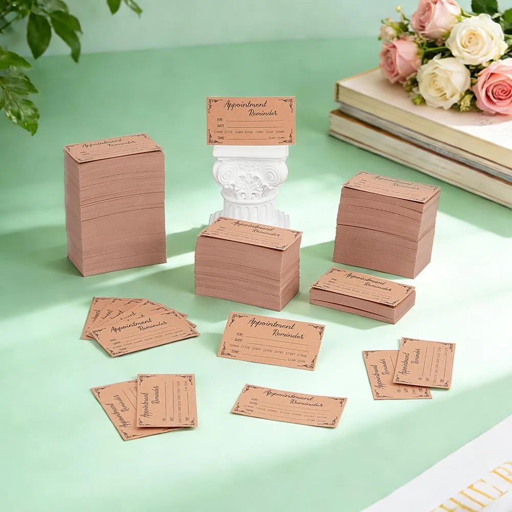 PH PandaHall 1000 tarjetas de citas, tarjetas de recordatorio, tarjetas de visita, tarjetas de programación personalizables, para clientes, negocios, peluquería, oficina, masajista, peluquería, 4,9 x