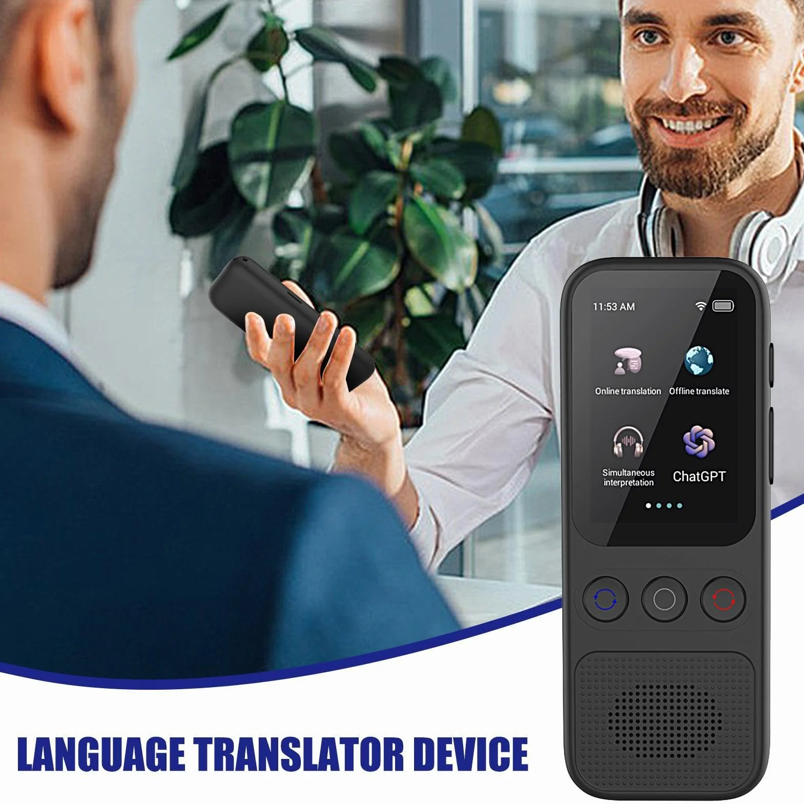 Traductor instantáneo sin WiFi, dispositivo traductor sin necesidad de WiFi | Dispositivo de traducción Traductor en tiempo real para viajes,, No se necesita WiFi, dispositivo de traducción, 138 idiom