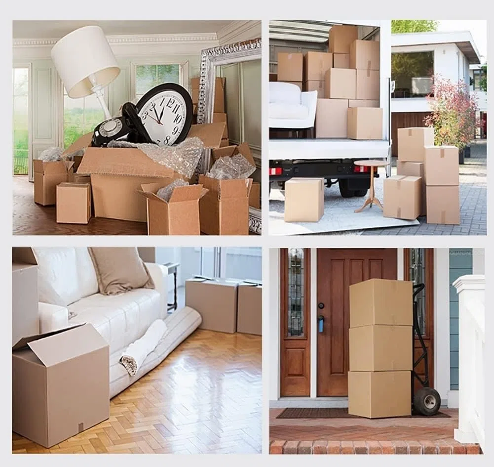 AviiSo Cajas Carton Mudanza Grandes Paquete de 1 Cajas de cartón corrugado de doble pared gruesa y resistente para suministros de envío de almacenamiento (Size : 90x60x60cm/35x24x24in)