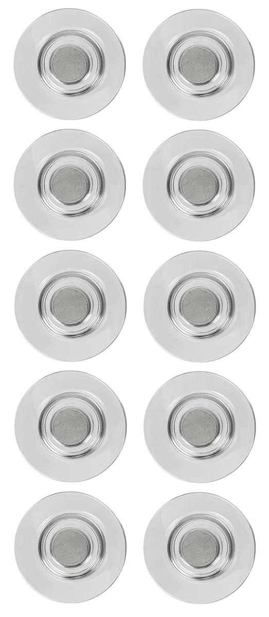 Nobo Imanes Extra Fuertes para Pizarras Magnéticas de Cristal y Tablones Planificadores, Sujeta hasta 6 Hojas A4 de 80gsm, Casa y Oficina, Pack de 10, 32mm, 1903854