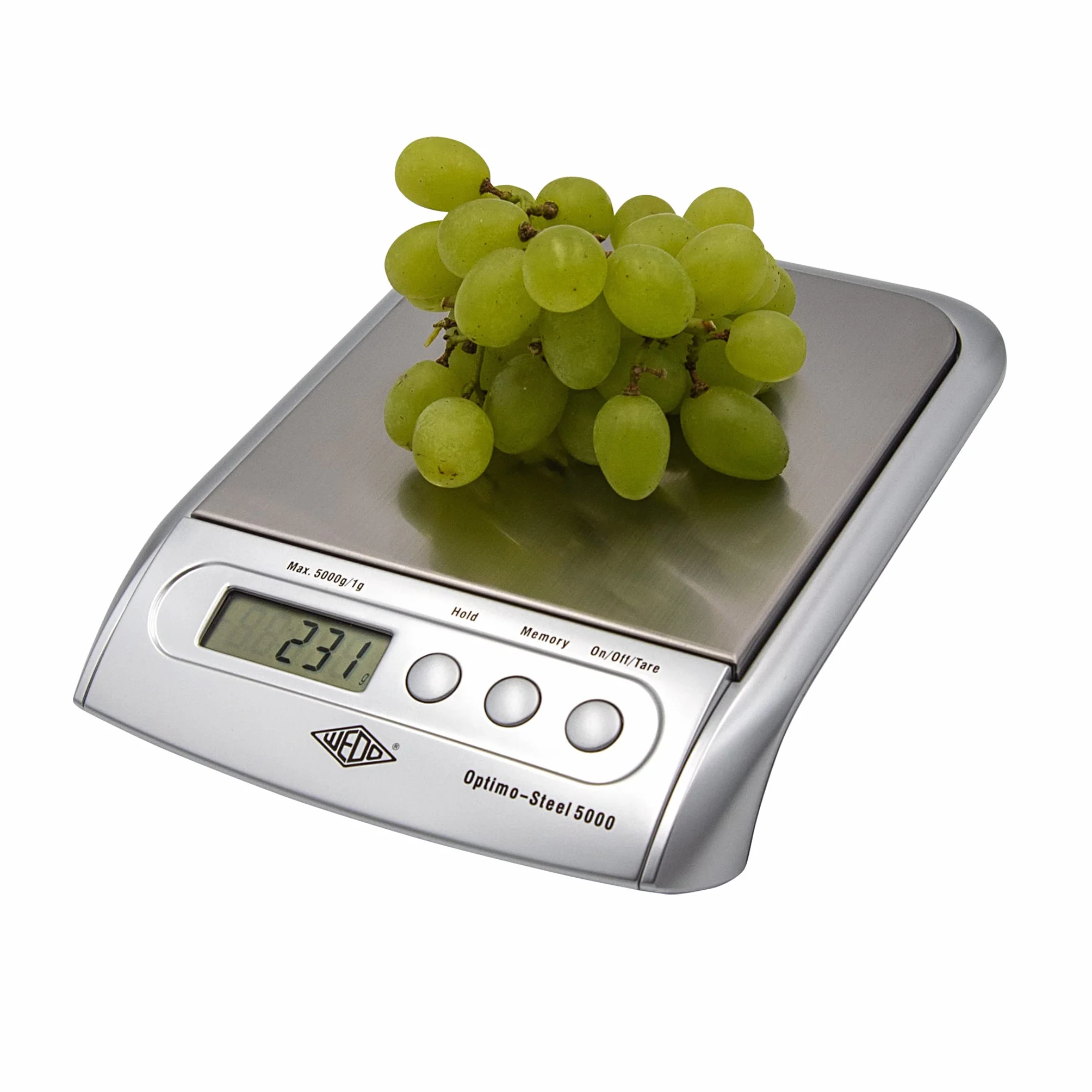Wedo Optimo Báscula electrónica acero 5000 g plateado