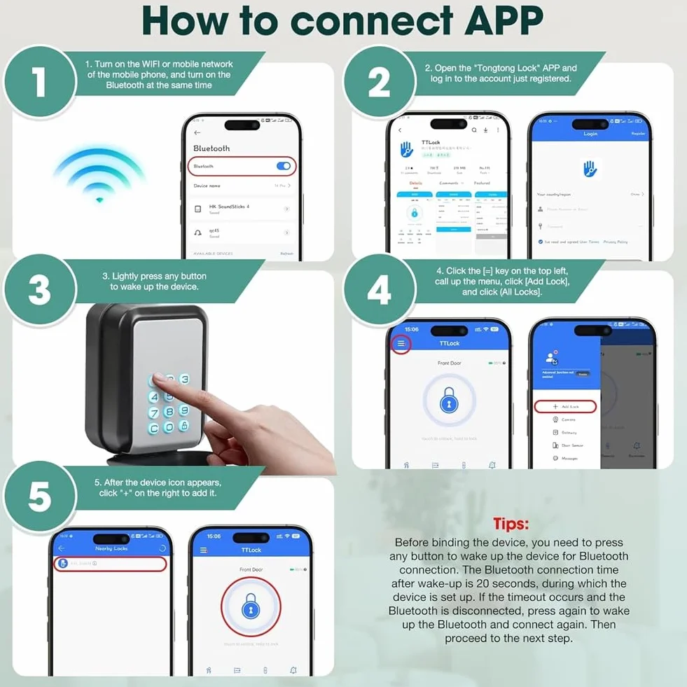 Caja de Seguridad Electrónica con Llave Inteligente y Bluetooth, Control por Aplicación y Código PIN, para Oficinas de Agentes Inmobiliarios de