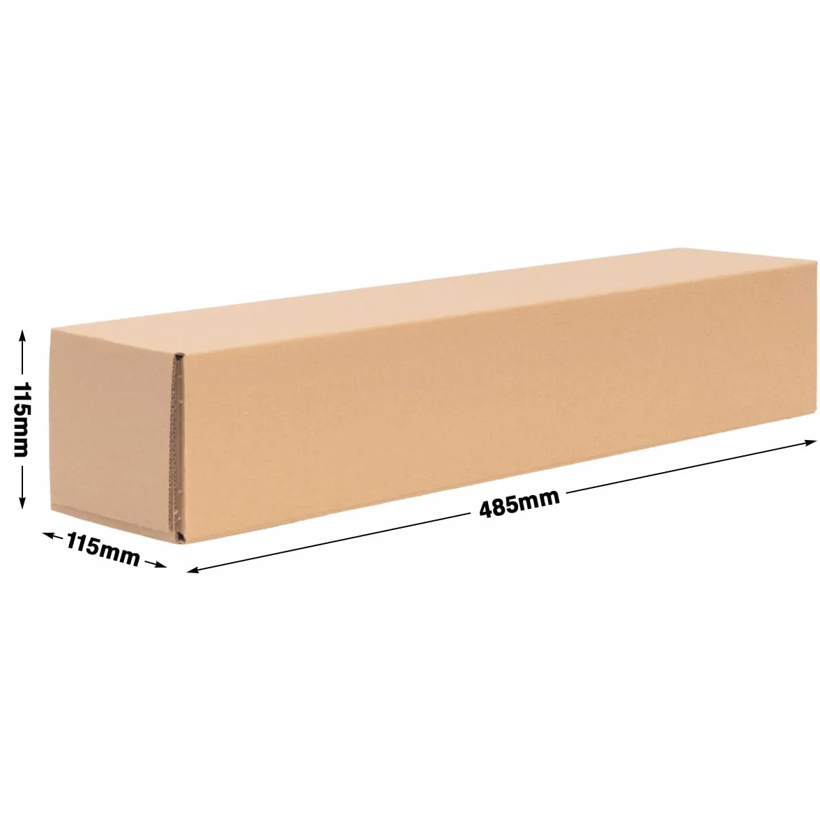Tubo de envío 475 x 110 x 110 mm Marrón Caja plegable 10 unidades