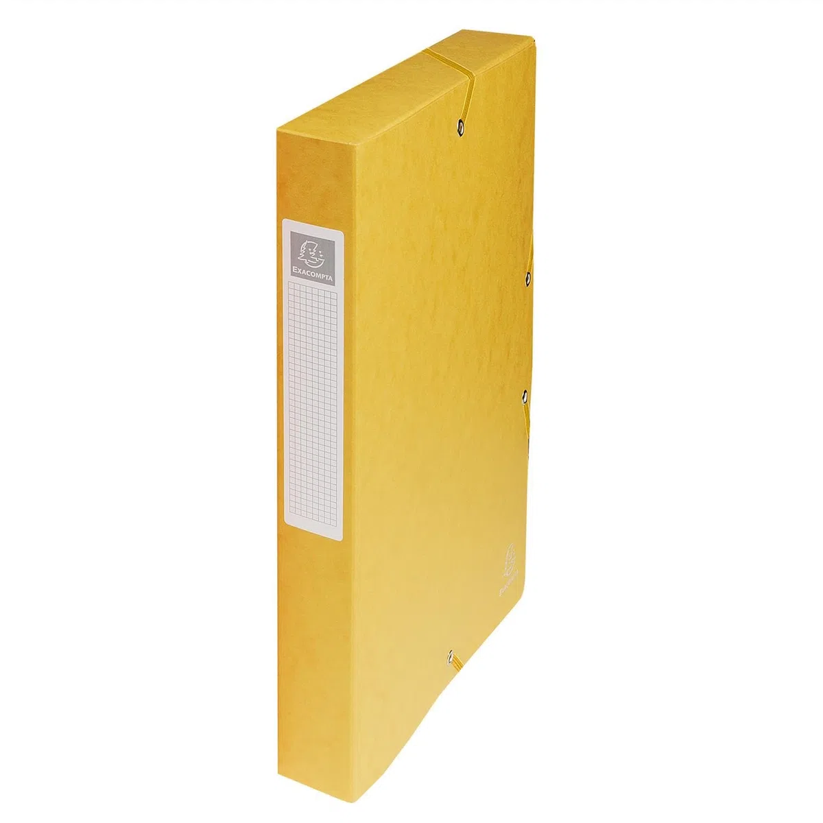 Exacompta 50400E Lote de 8 cajas de clasificación Exabox en cartulina lustrada con cierre c/goma 25 x 33 cm lomo de 4 cm Colores surtidos (Azul, Amarillo, Negro, Rosa, Rojo, Turquesa, Verde, Morado)