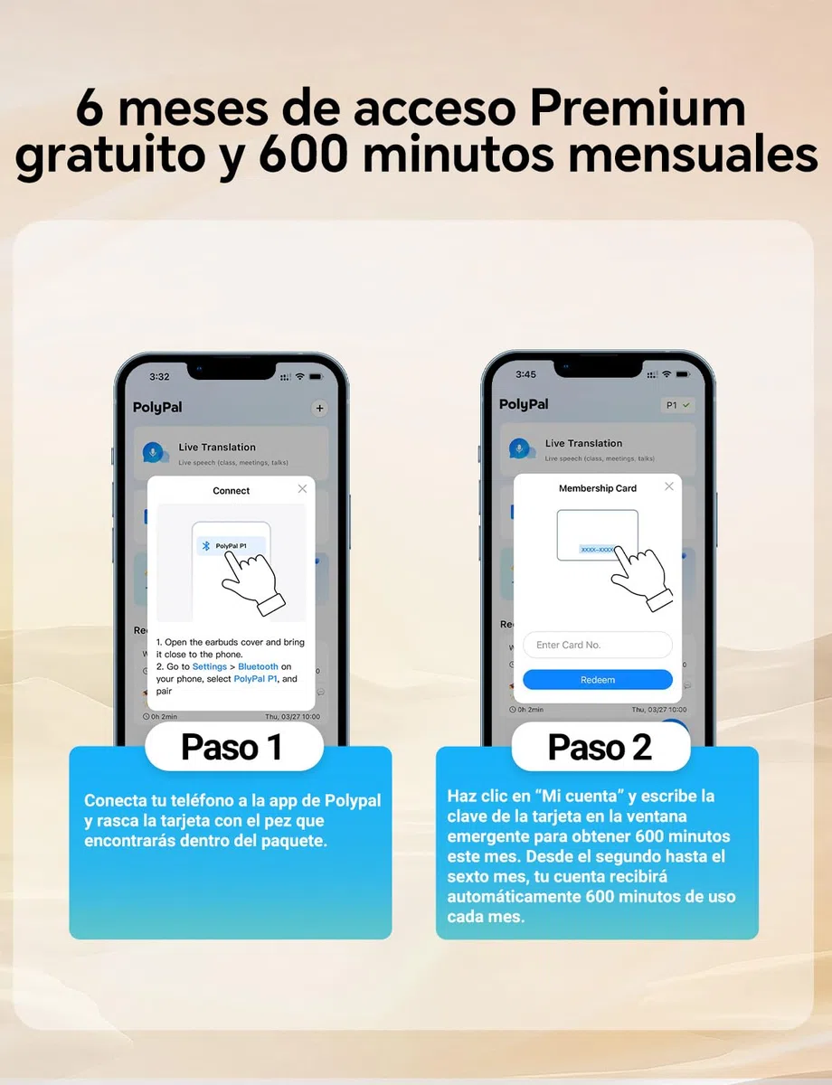 Timekettle Polypay P1 Traductor Instantaneo de Voz, Aplicación para 40 Idiomas y 93 dialectos, Traductor de Idiomas Explorar la Vida de los expatriados con Libertad, Compatible con iOS y Android