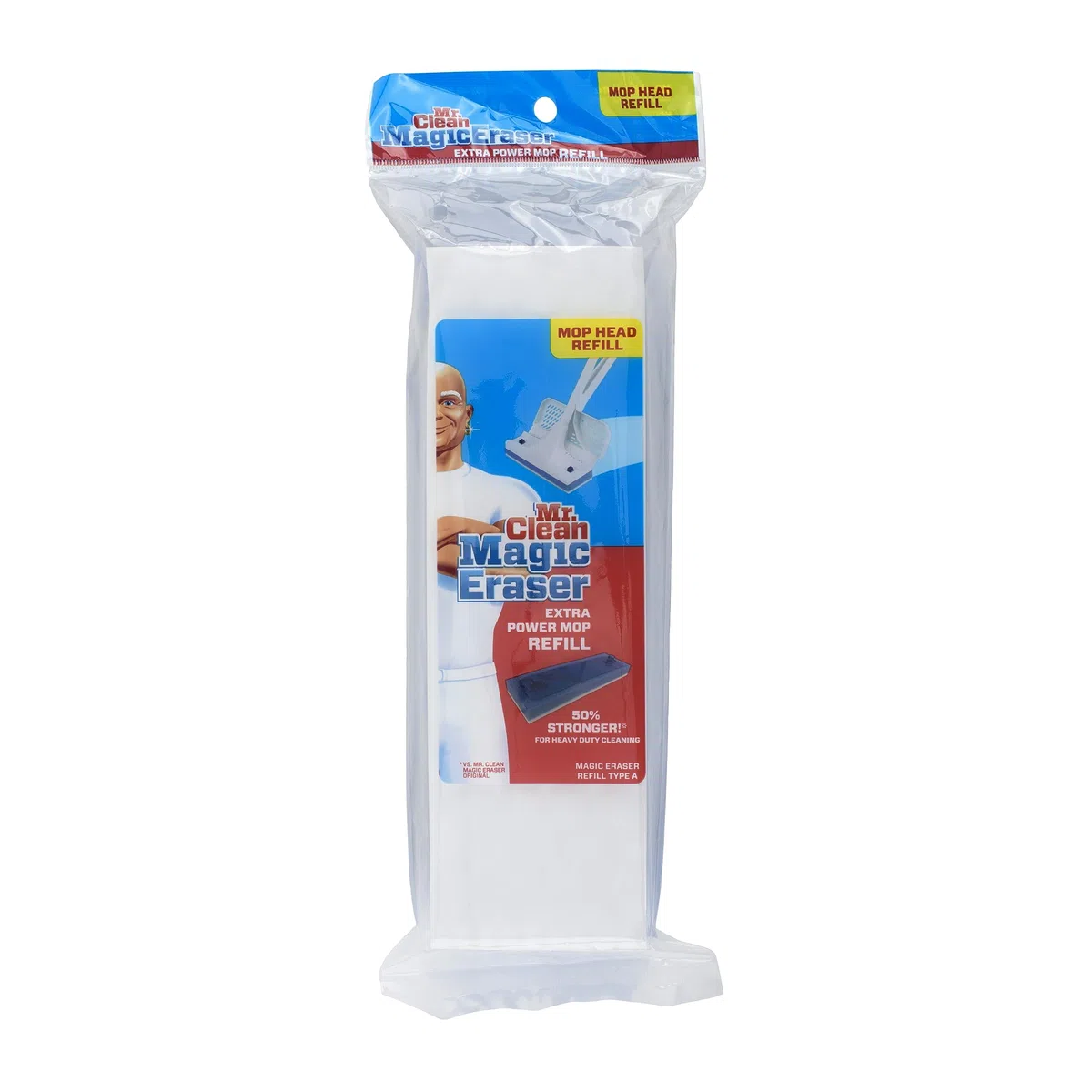 Mr. Clean Magic Eraser - Cabezal de Repuesto para mopa de Piso, Color Blanco y Azul
