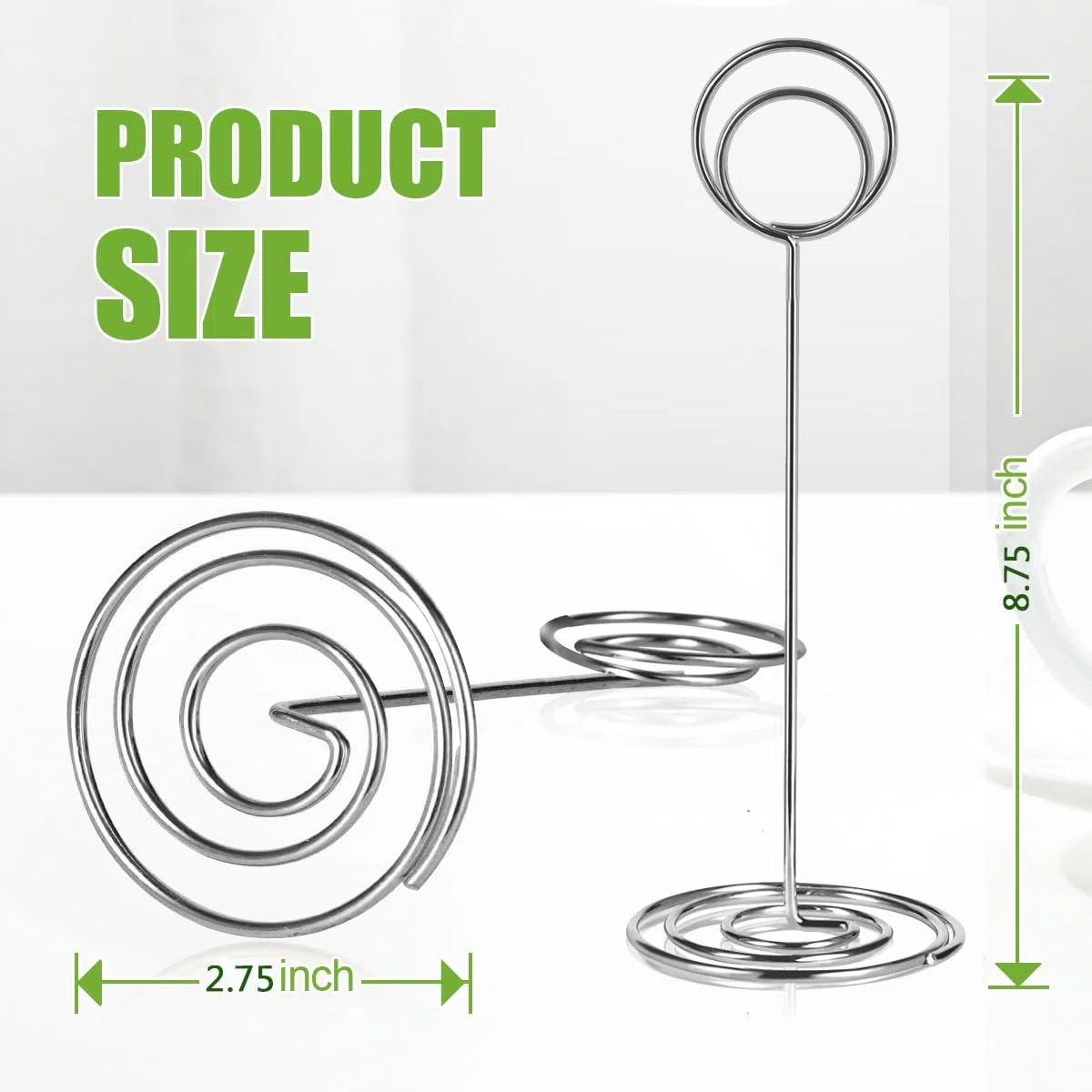 Paquete de 24 soportes para números de mesa de 8.75 pulgadas, soporte simple para tarjetas de mesa, delicado soporte para tarjetas de nombre de mesa, soporte reutilizable para notas de mesa para