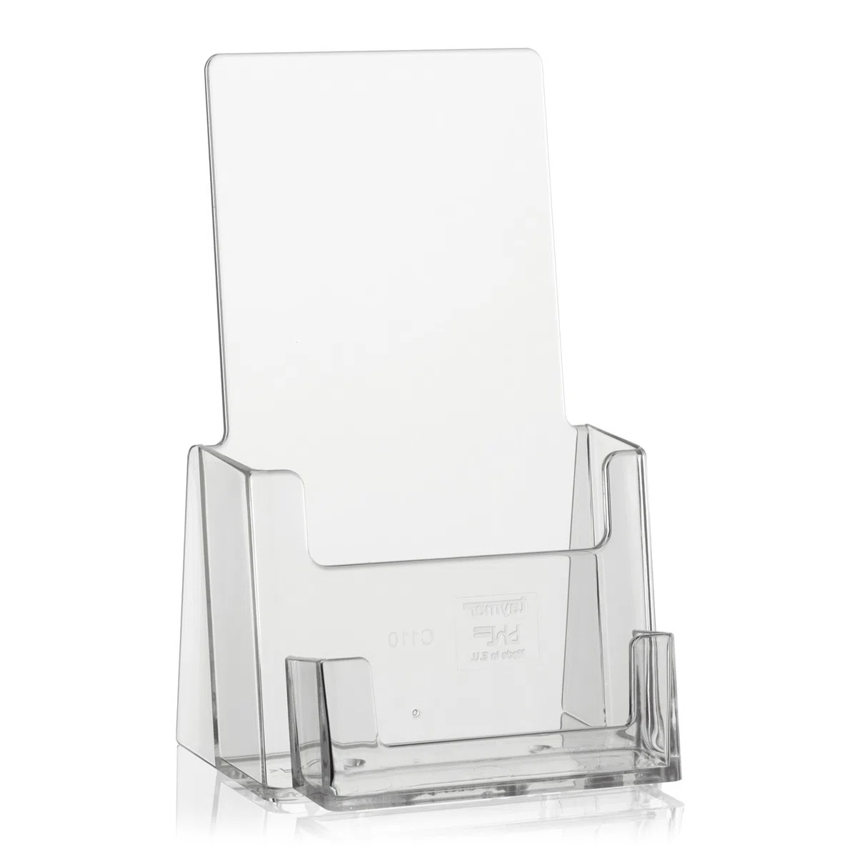 8 piezas taymar DIN largo (DL) mesa folleto soporte, folleto titular con soporte extra para tarjetas de visita