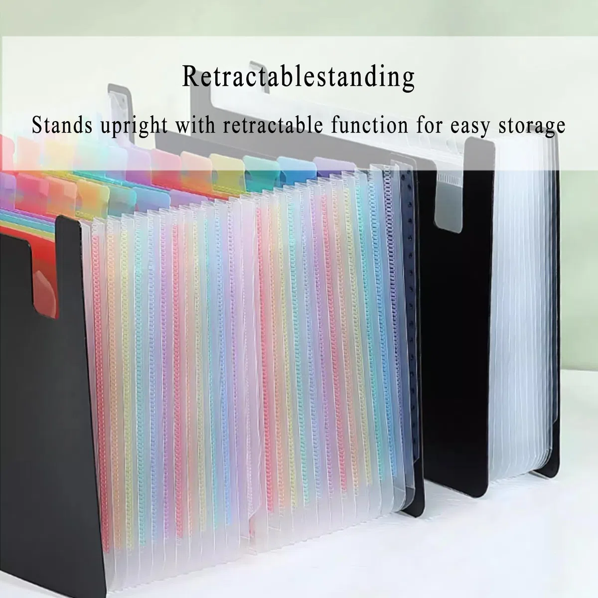 Carpetas, organizador de archivos, Carpeta de archivos expandible A4, carpeta de documentos archivadora de acordeón, bolsillo interior transparente, gran capacidad ampliable/72 bolsillos