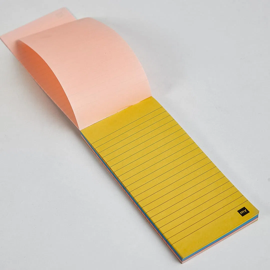 myPAPERCLIP Bloque de notas, pequeño (2.75 x 5.98 pulgadas), rayado, rojo (MB250S-R rojo)