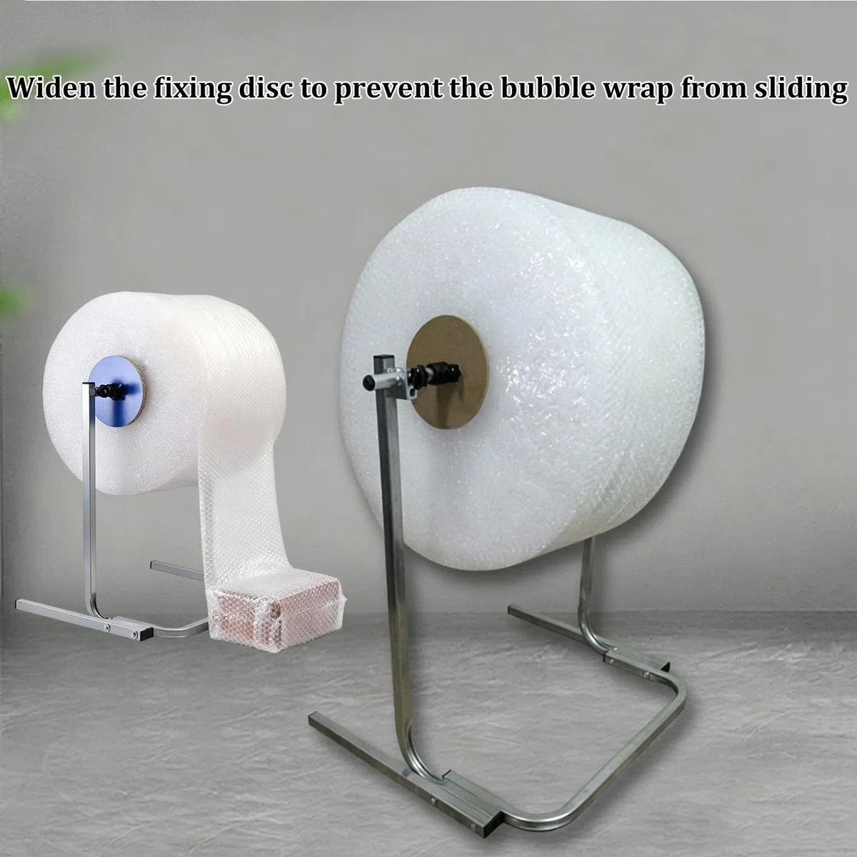Dispensador de papel de burbujas, soporte vertical acolchado para embalaje, mudanza y protección de envío, dispensador de rollo de espuma (40 cm) para un uso fácil