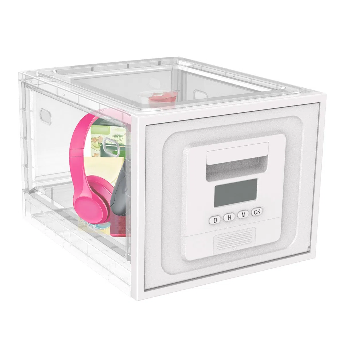 Caja de Bloqueo de Combinación Digital con Autodisciplina, Caja de Bloqueo de Tiempo de Comida, Ranura de Carga para Alimentos Frescos, Uso Versátil para Casilleros Escolares,