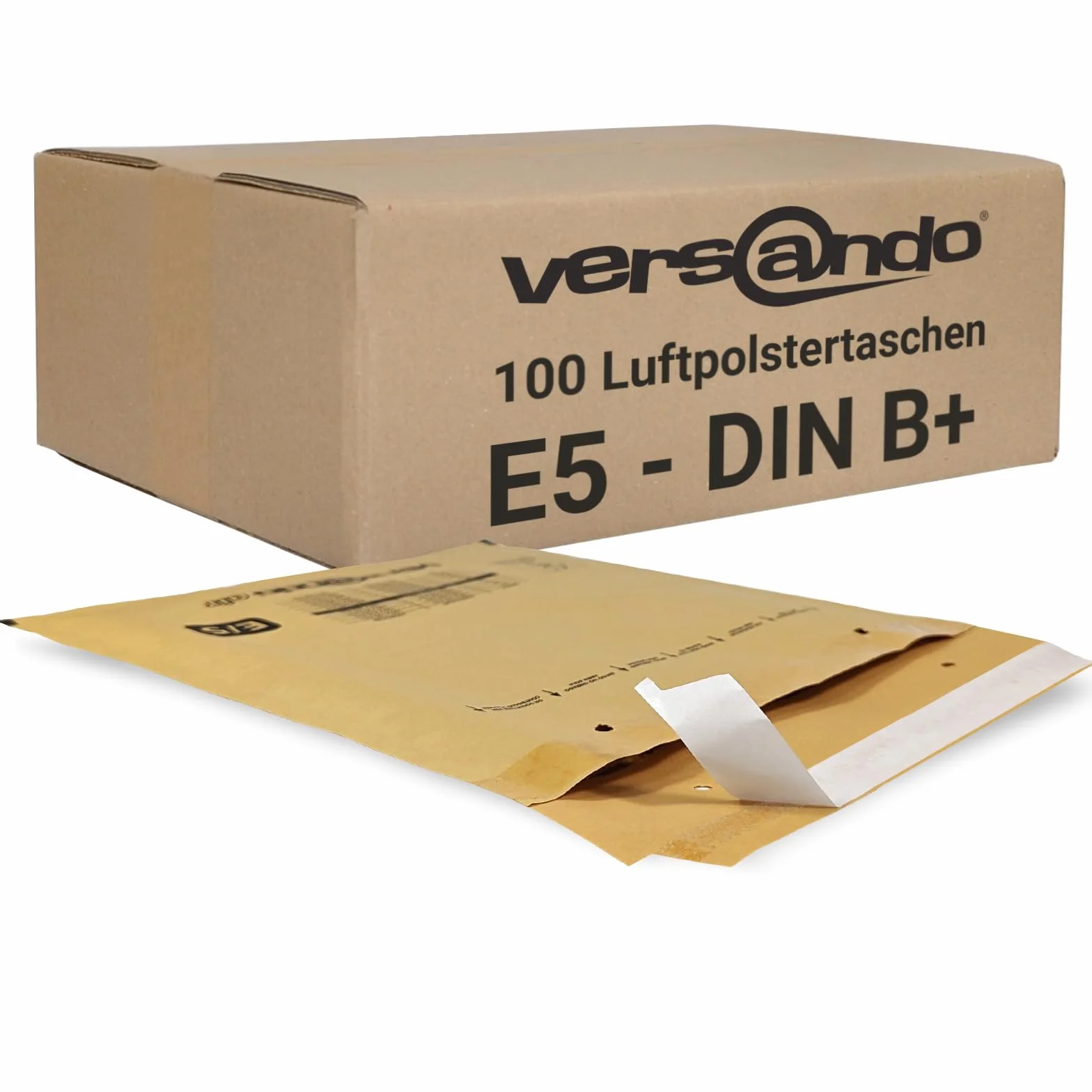 Versando LUPOBE100 Sobres acolchados Marrón Dorado 240 x 275 mm E5 100 Piezas