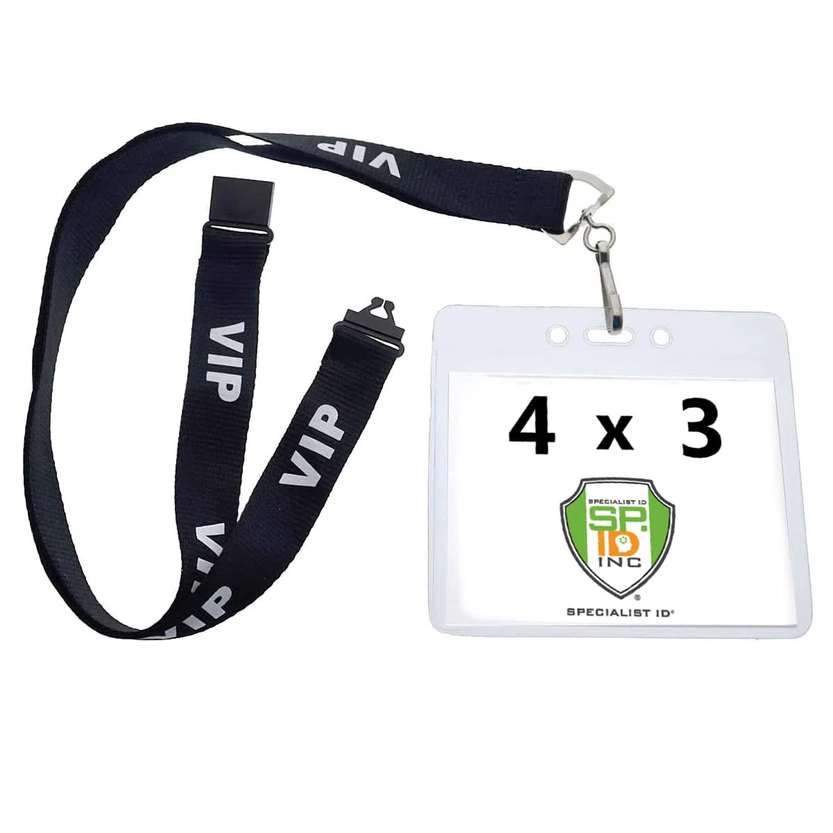 Convención Pass 4 x 3 pulgadas Nombre Badge Holders con cordones (10 unidades) por ID de Specialist