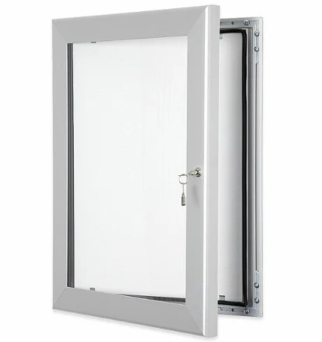 Tablón de anuncios exterior con cerradura, A2 (4 x A4, (no perforable), con sellado impermeable para uso en interiores o exteriores