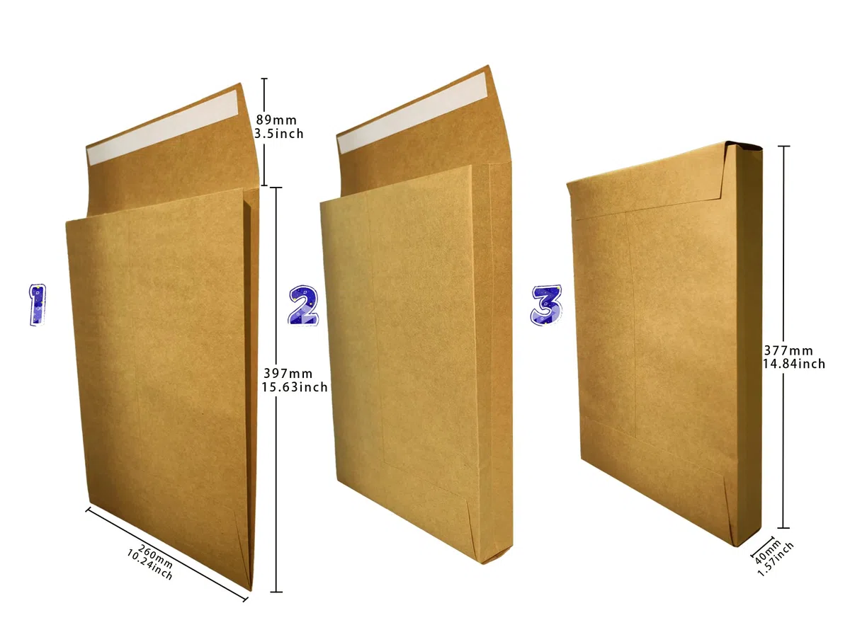 Sobres expandibles de 26 x 39.6 cm, sobres grandes de papel kraft para catálogo, para almacenamiento y organización de negocios, fotos, documentos (20 unidades)