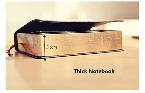 YHNNH， Diarios de estudio DaiBible Cuaderno de bocetos Libro de recuerdos Registros de vida Lo mejor for dos años de escritura Grueso 640 páginas en blanco A5 Piel sintética suave(Gold Edge)