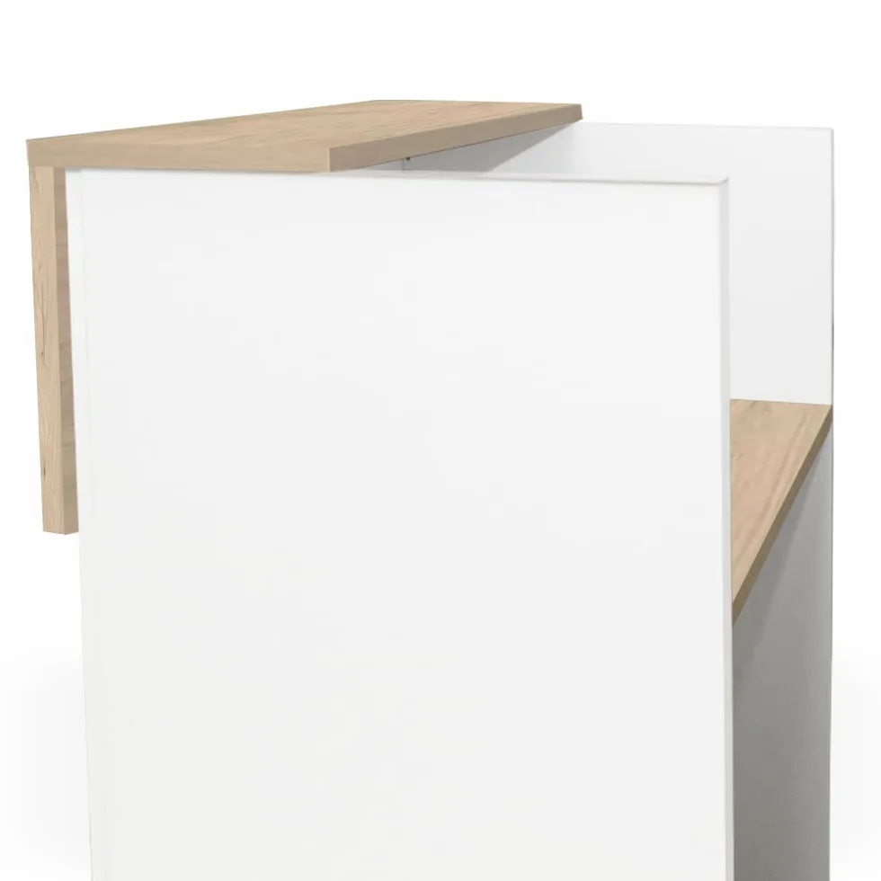 Mostrador Osiris Basic Recepción Oficina Tienda Clínica 160cm Roble