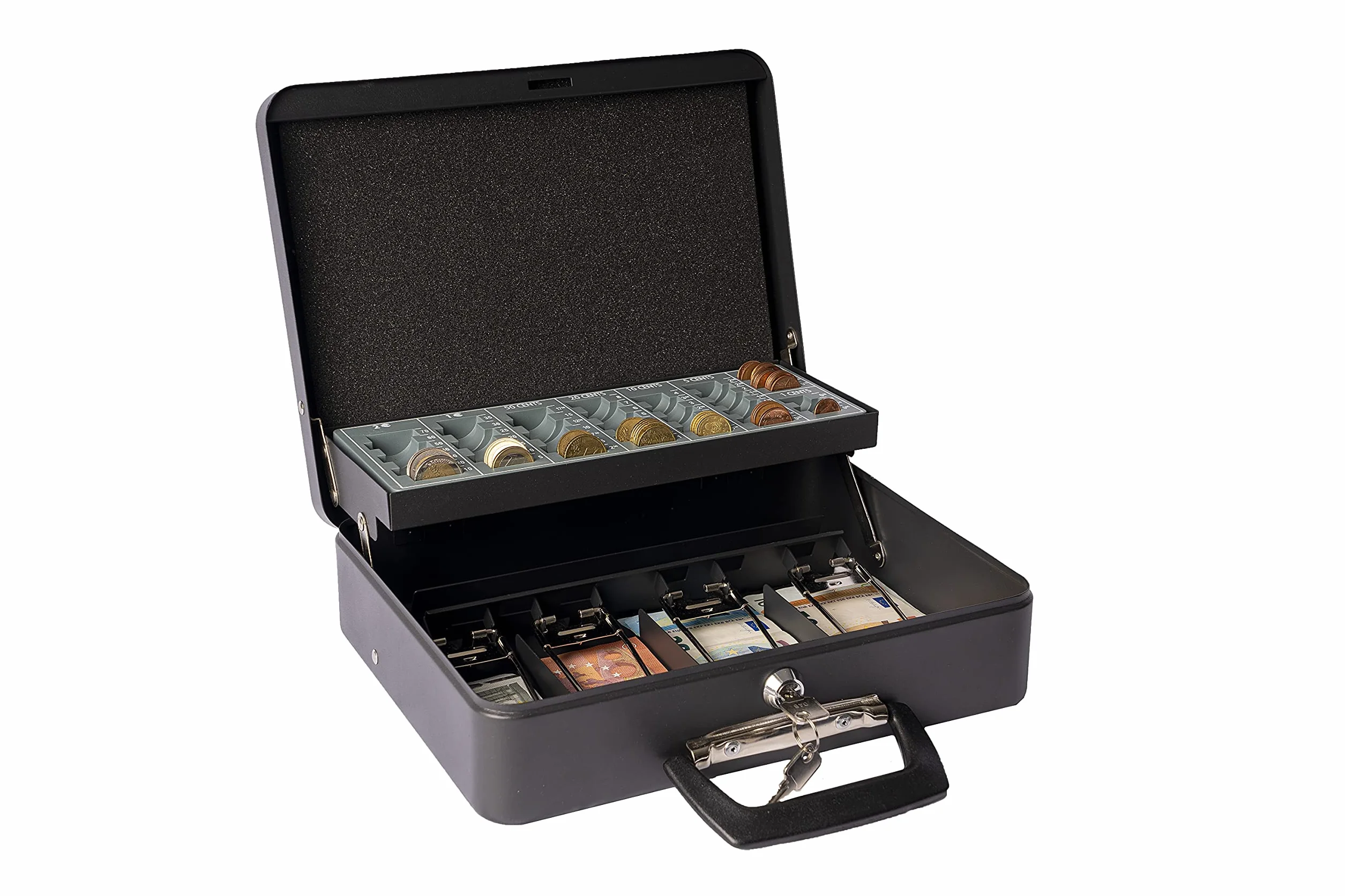 Arregui Caja Caudales con Llave C9244H-EUR Acero Negro Portátil