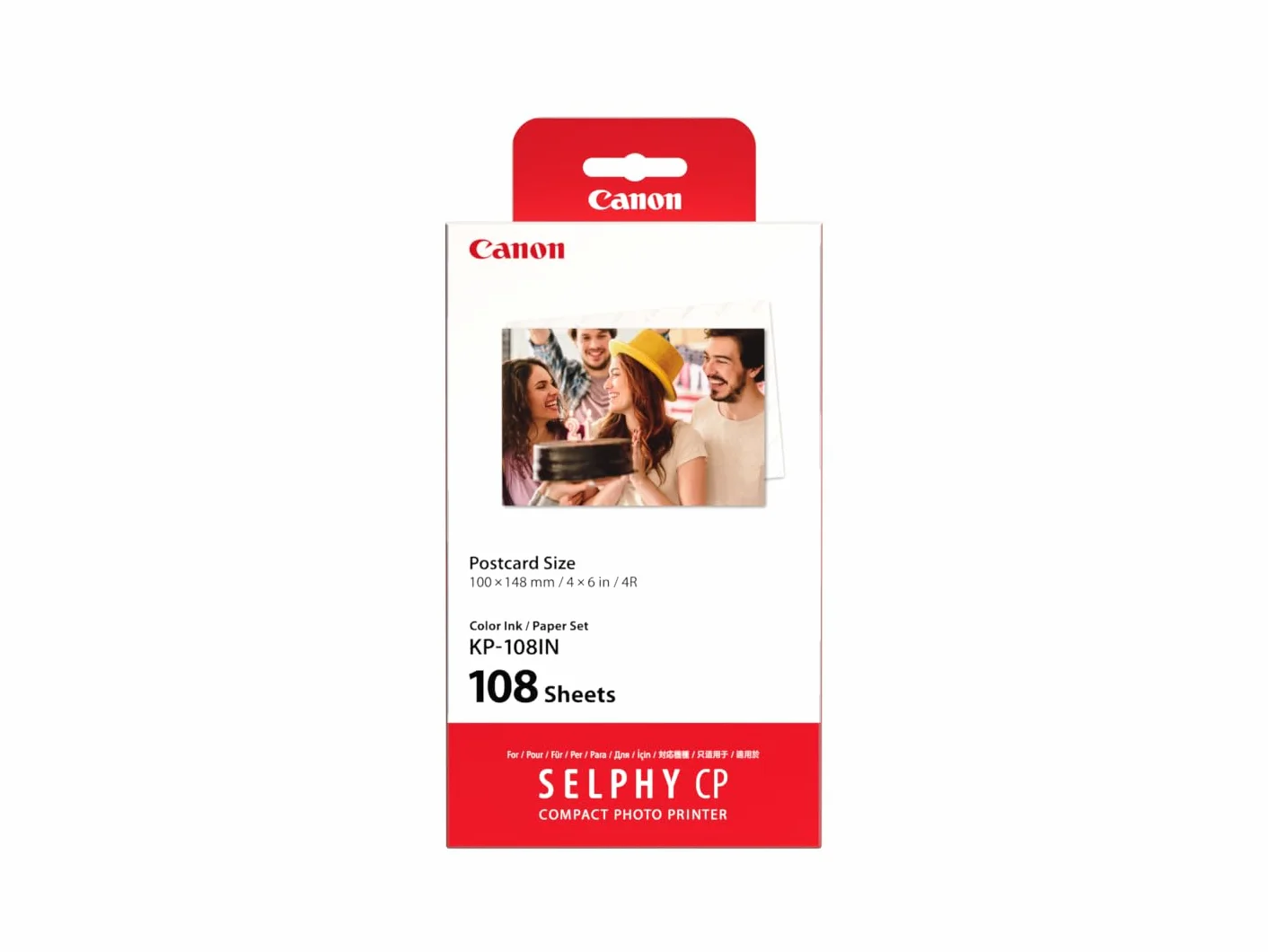 Canon 3115B001(AA) - Papel fotográfico y cartucho de tinta original (108 hojas, 4x6"), Multicolor, 1 Pack
