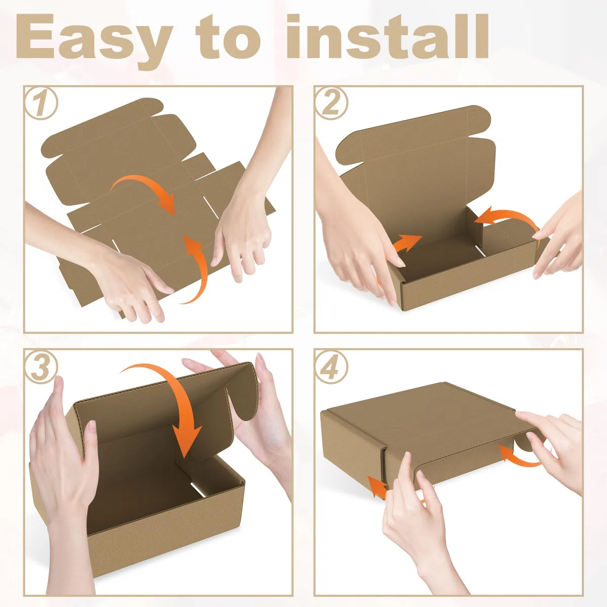 Froadp Caja de cartón para envío, 20 x 15 x 5 cm, 100 unidades | Diseño plegable, montaje rápido sin herramientas, ideal para artículos pequeños, regalos y almacenamiento que ahorra espacio