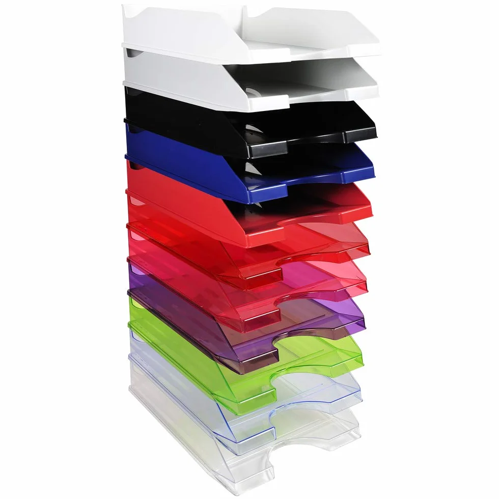 Exacompta ECOTRAY 12306D juego de 10 bandejas carpetas de fundas A4+ gris Blue Angel