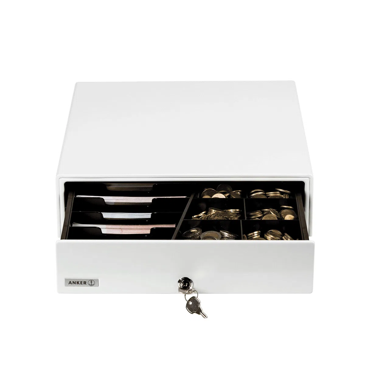 ANKER Cajón Portamonedas MDX13E | abertura eléctrica | pequeño | modelo blanco