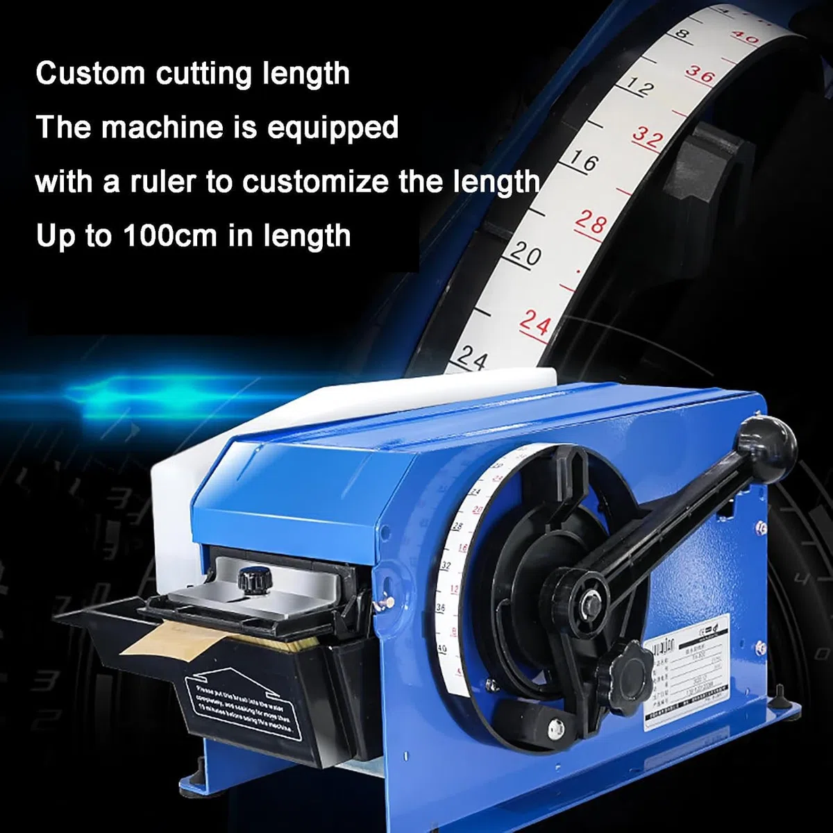 Dispensador de cinta Kraft, máquina de papel manual semiautomática de pegamento húmedo, compatible con 20-100 mm de ancho y hasta 200 mm de diámetro máximo del rollo