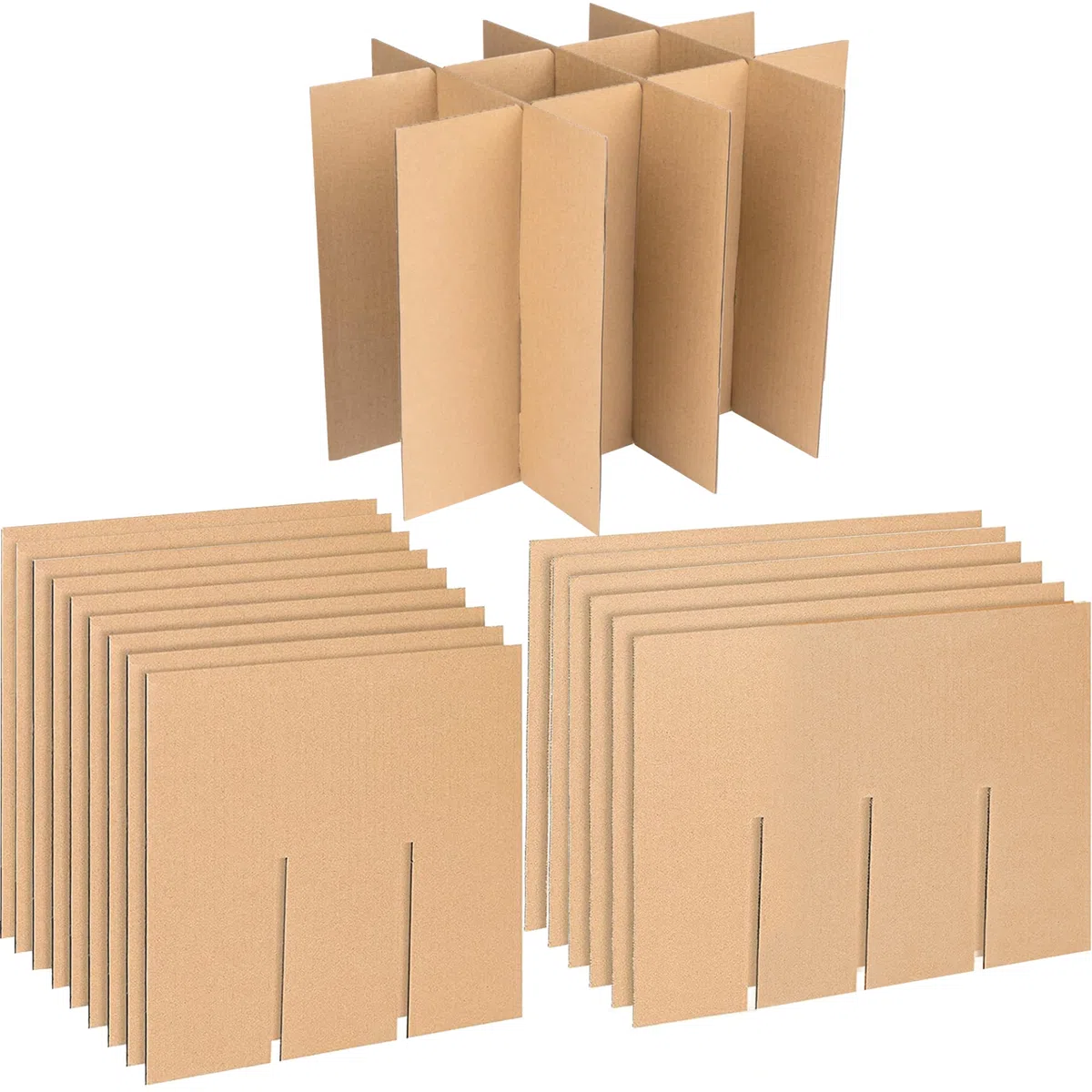 Kit de 3 juegos de embalaje de platos Material de Embalaje Divisores de Contenedores de Cartón Corrugado kits divisores de vidrio para mudanzas para Cajas de 16x12x12 Inch (Box Not Included)