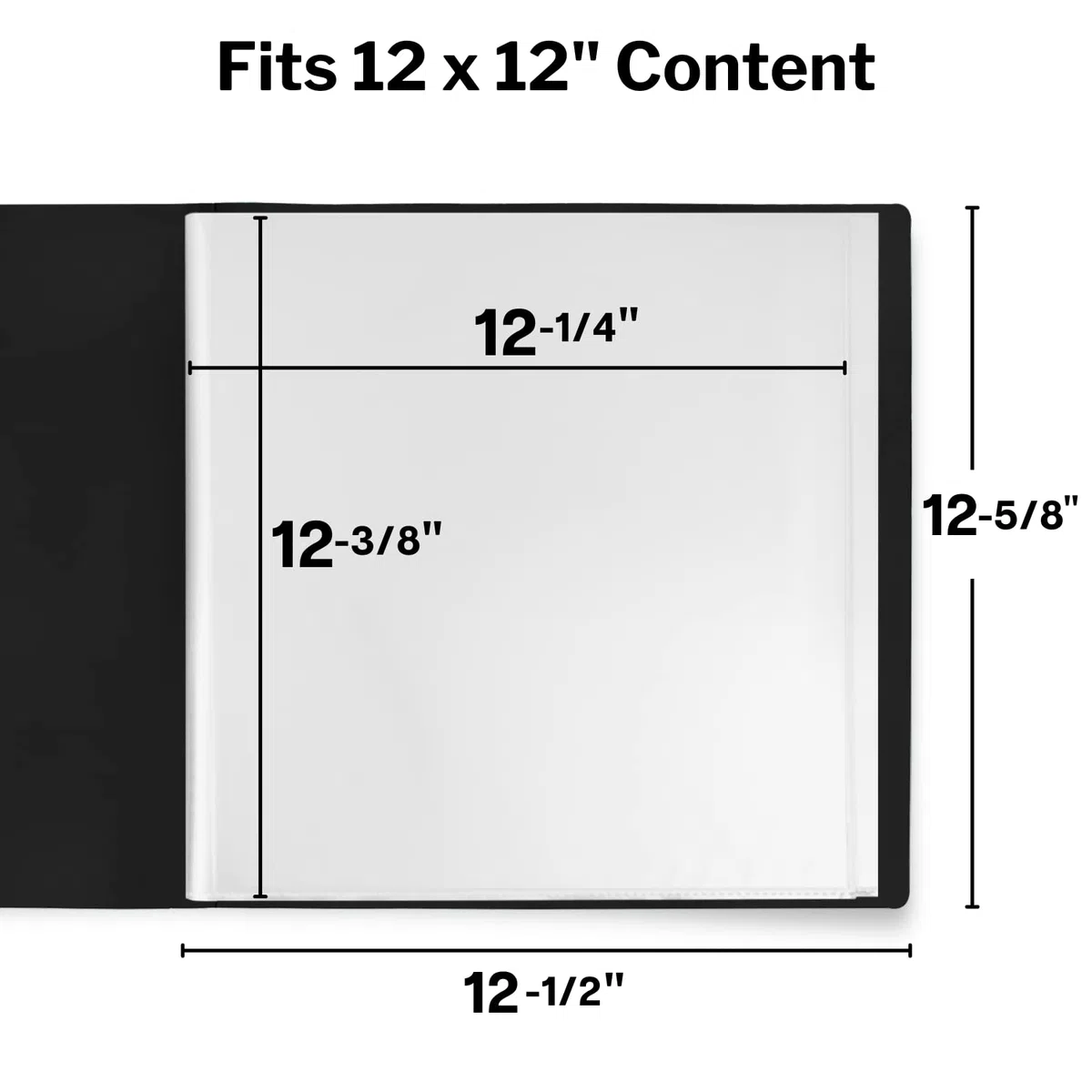 Dunwell Carpeta de 12 x 12 pulgadas con fundas – Carpeta con protectores de hojas transparentes, 24 bolsillos, exhibición de 48 páginas, libro de presentación de 12 x 12 pulgadas, portafolio de arte