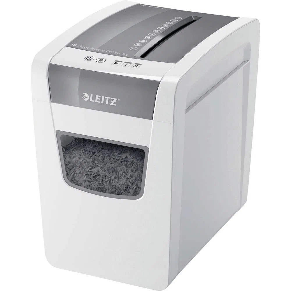 Leitz 80010000 – Destructora IQ Slim P4 10 Hojas 23L