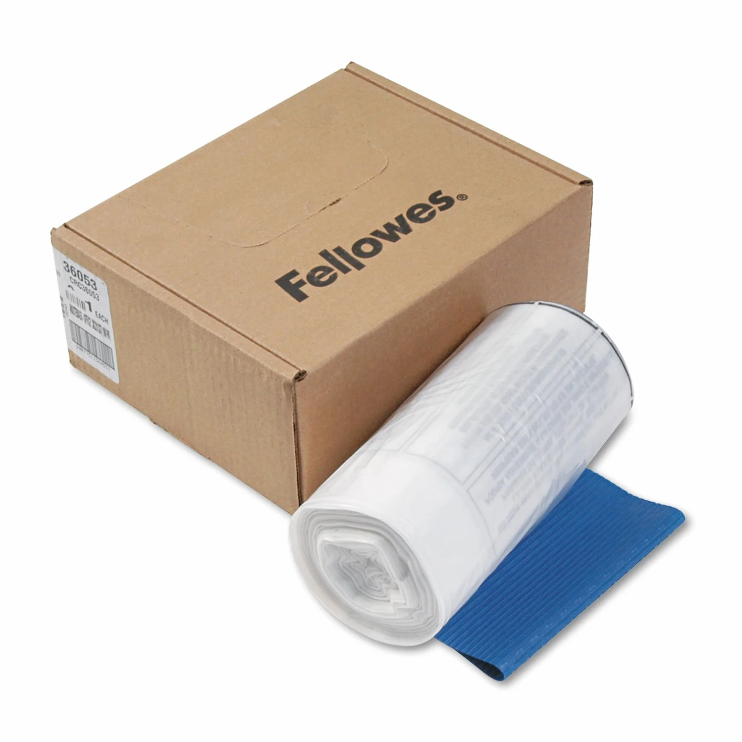 Bolsas para Residuos de Destructoras Fellowes 30-35L, Pack de 100 Bolsas Transparentes y Resistentes para Papelera de Destructora, Ideales para Oficina y Hogar