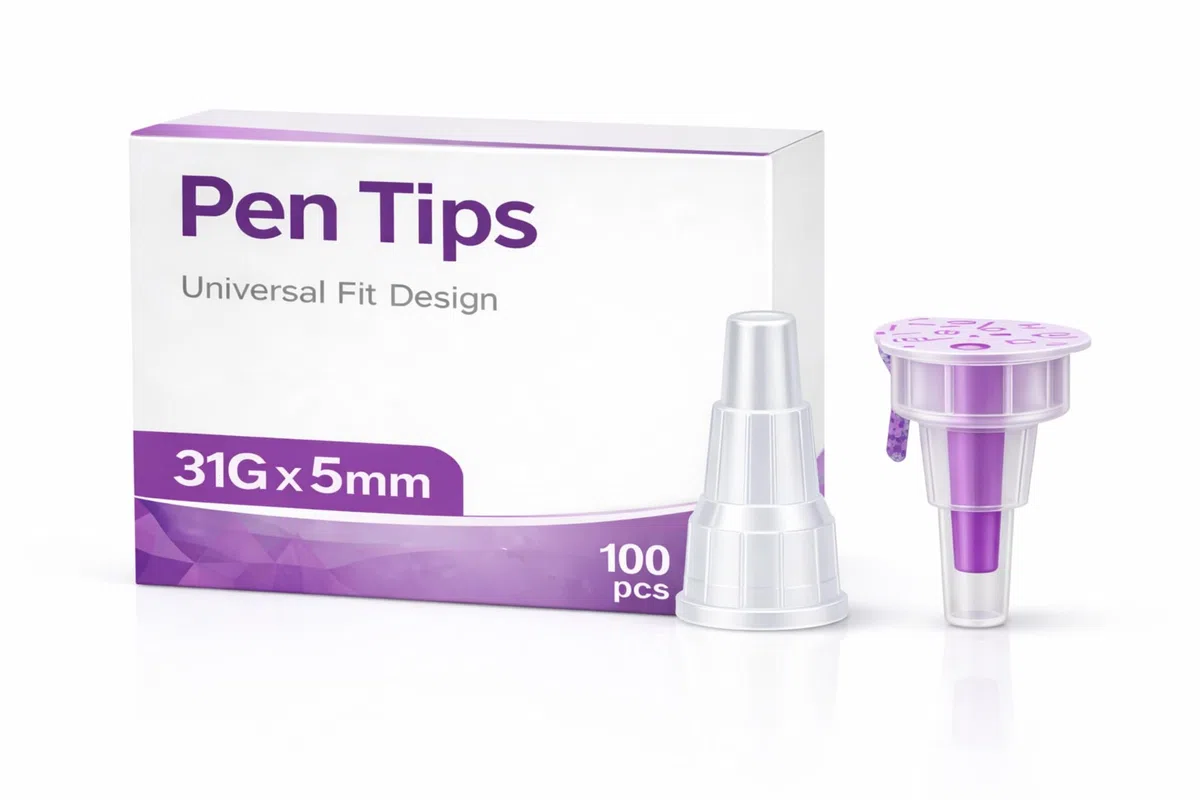 Puntas desechables estériles 31G (0,25 x 5 mm) – Paquete de 100 unidades individualmente compatibles universalmente compatibles para laboratorio, industria y aplicaciones cosméticas