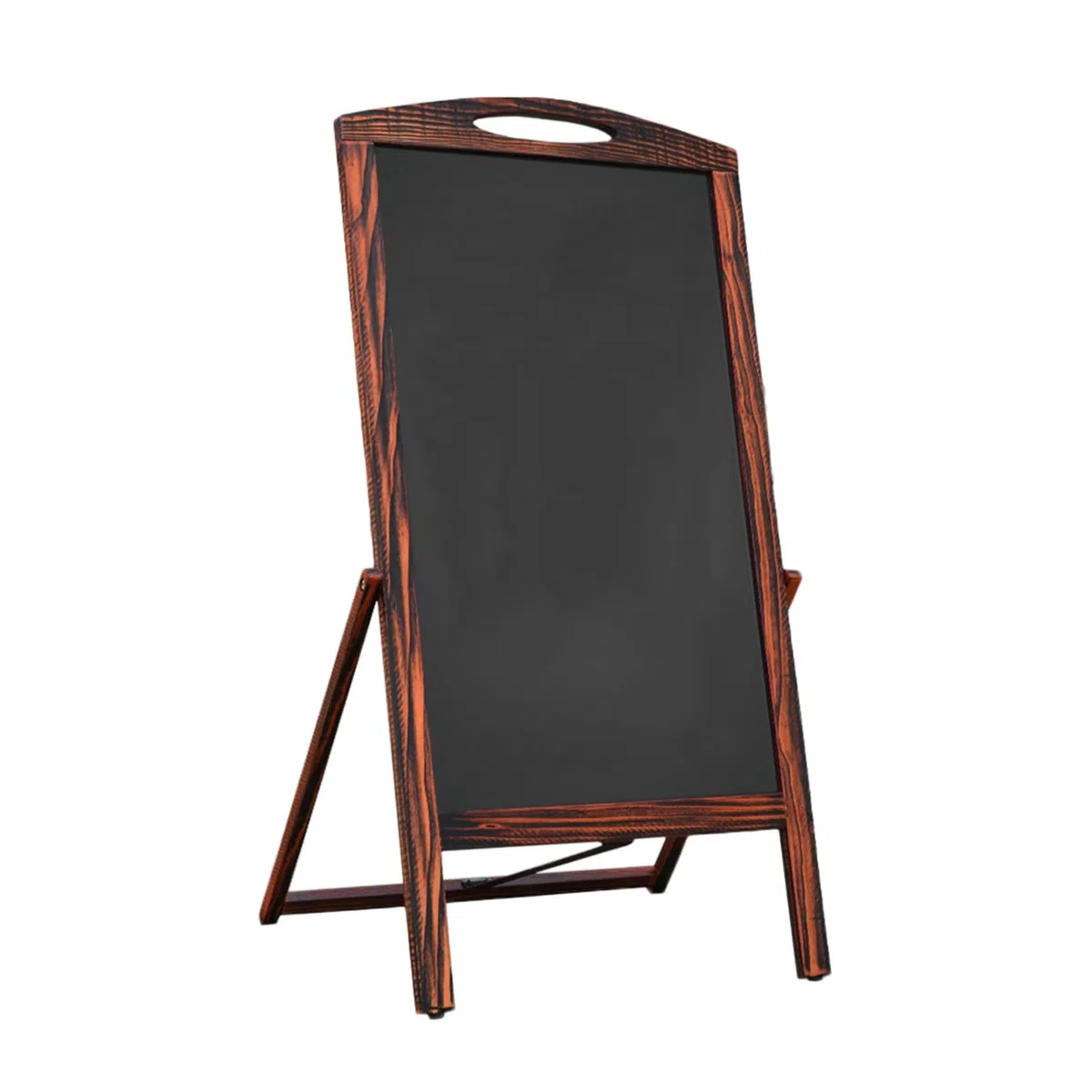 Letrero De Pizarra Caballete De Pizarra De Pie, Tablero De Tiza Enmarcado De Madera Marrón Rústico para Exhibición Promocional Comercial, Menú De Restaurante, Boda, Escuela