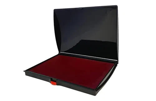 ROJO TAMPON ALMOHADILLA PARA SELLO 128X178; 1 UNIDAD