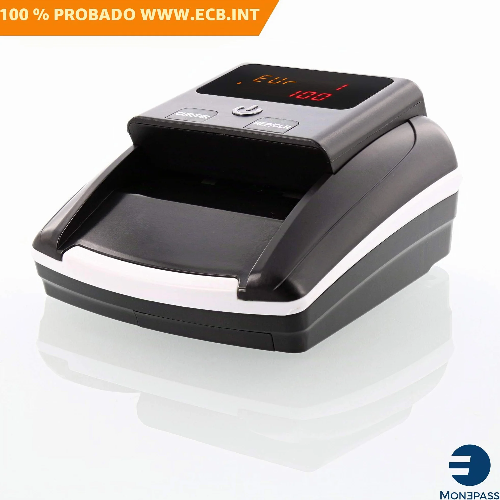 Monepass D5X - Detector automático de billetes falsos Euro con 5 sistemas de detección y 100% de fiabilidad (prueba oficial BCE) - Introducción de billetes multisentido (4)