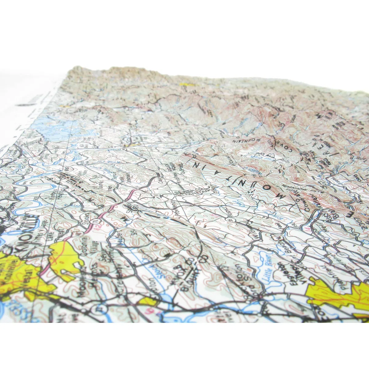 Hubbard Scientific Mapa 3D Knoxville NI171 | Un verdadero mapa de alivio elevado - Puedes sentir el terreno | Mapa moldeado formado al vacío | 32 x 20.5 pulgadas | Topografía detallada