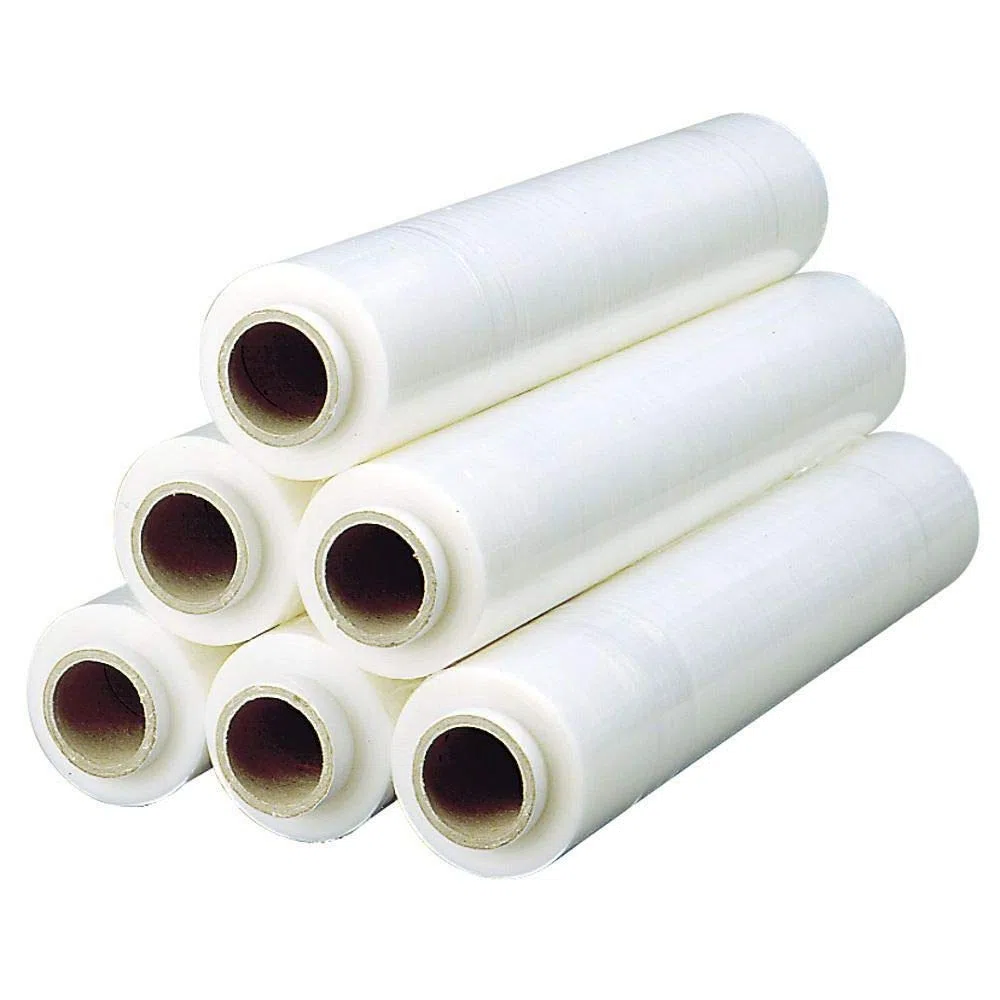 HERSO - Film estirable manual para embalar de 23 micras, 2 kilos, color Transparente, para palets, mudanzas, protección. 6 unidades
