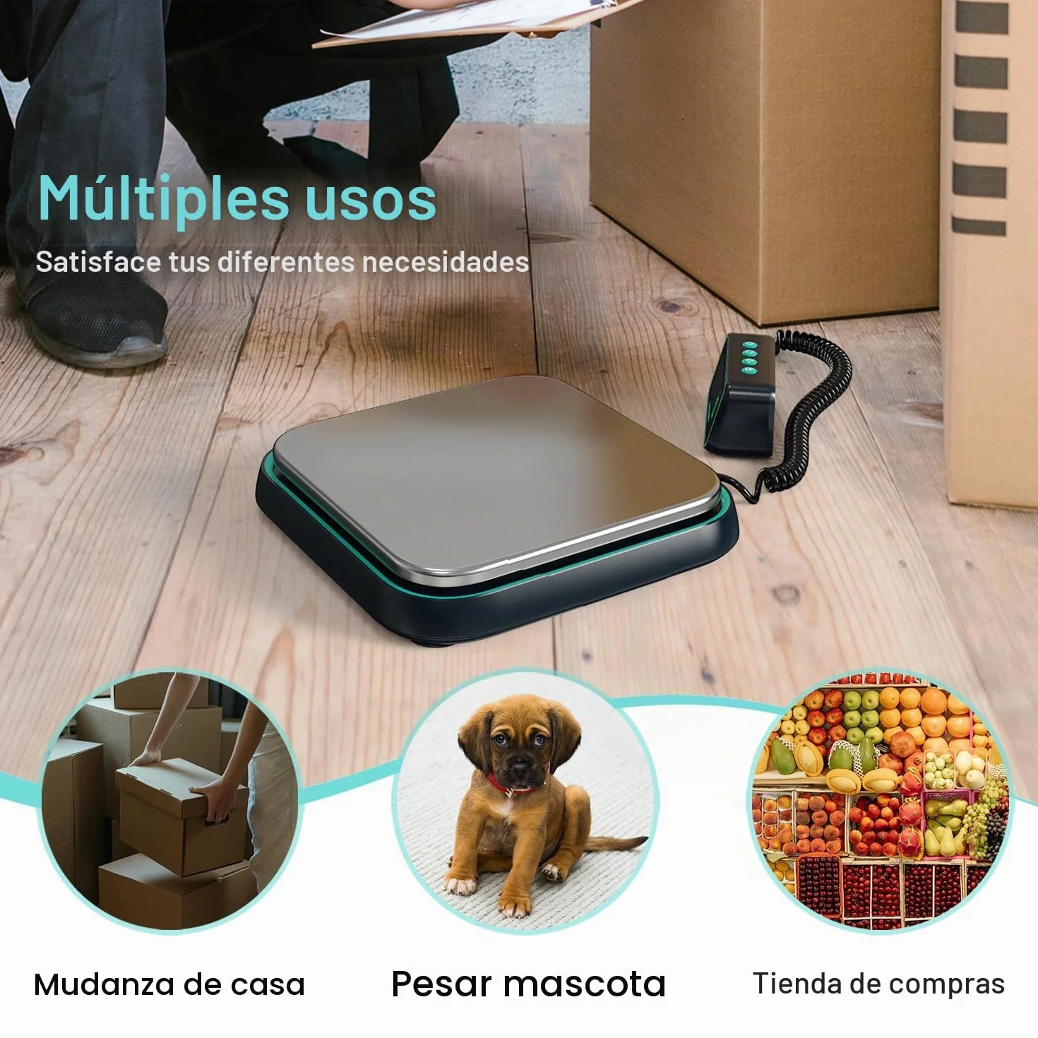 GRAM PRES Báscula de correo digital, 86 lbs/0,1 oz de alta precisión para paquetes con Hold/Tara/pantalla LCD separada, báscula postal de acero inoxidable, báscula de paquetes para pequeñas empresas,