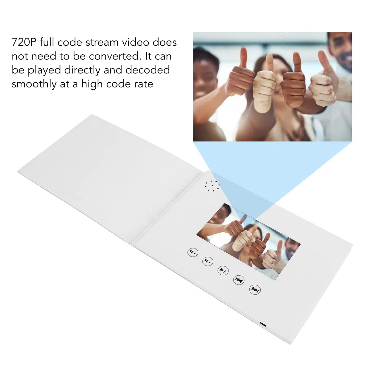 Tarjeta de felicitación de video, tarjeta de felicitación electrónica, tarjeta de felicitación de video, folleto de video con pantalla LCD, soporte 1280 720, regalo de cumpleaños, aniversario de