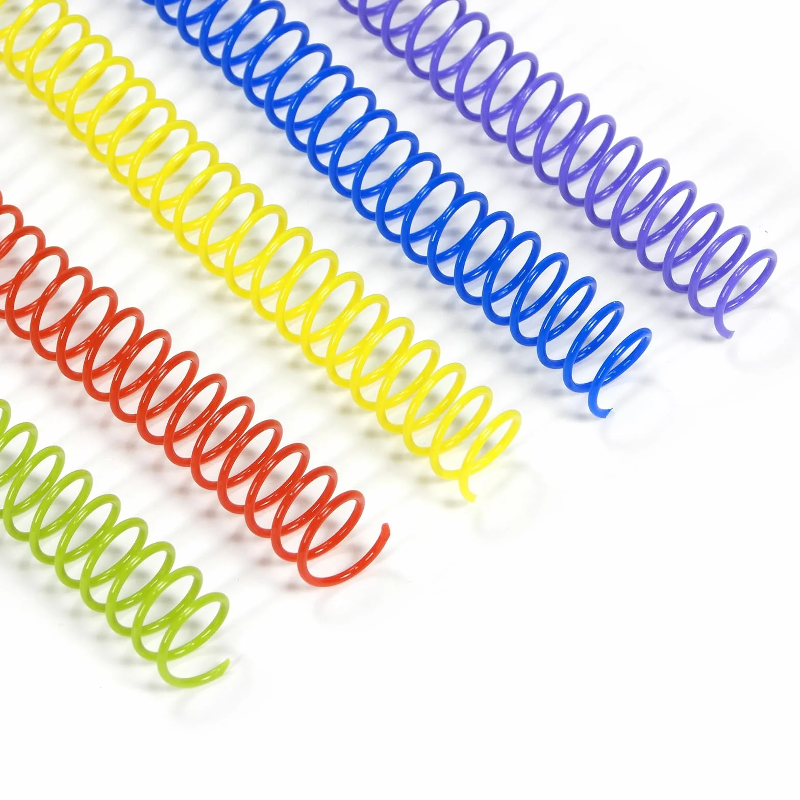 RAYSON Espiral Encuadernacion de Plastico, 50 Hojas, Paso de 3:1, 9,5 mm, Multicolor, Paquete de 100