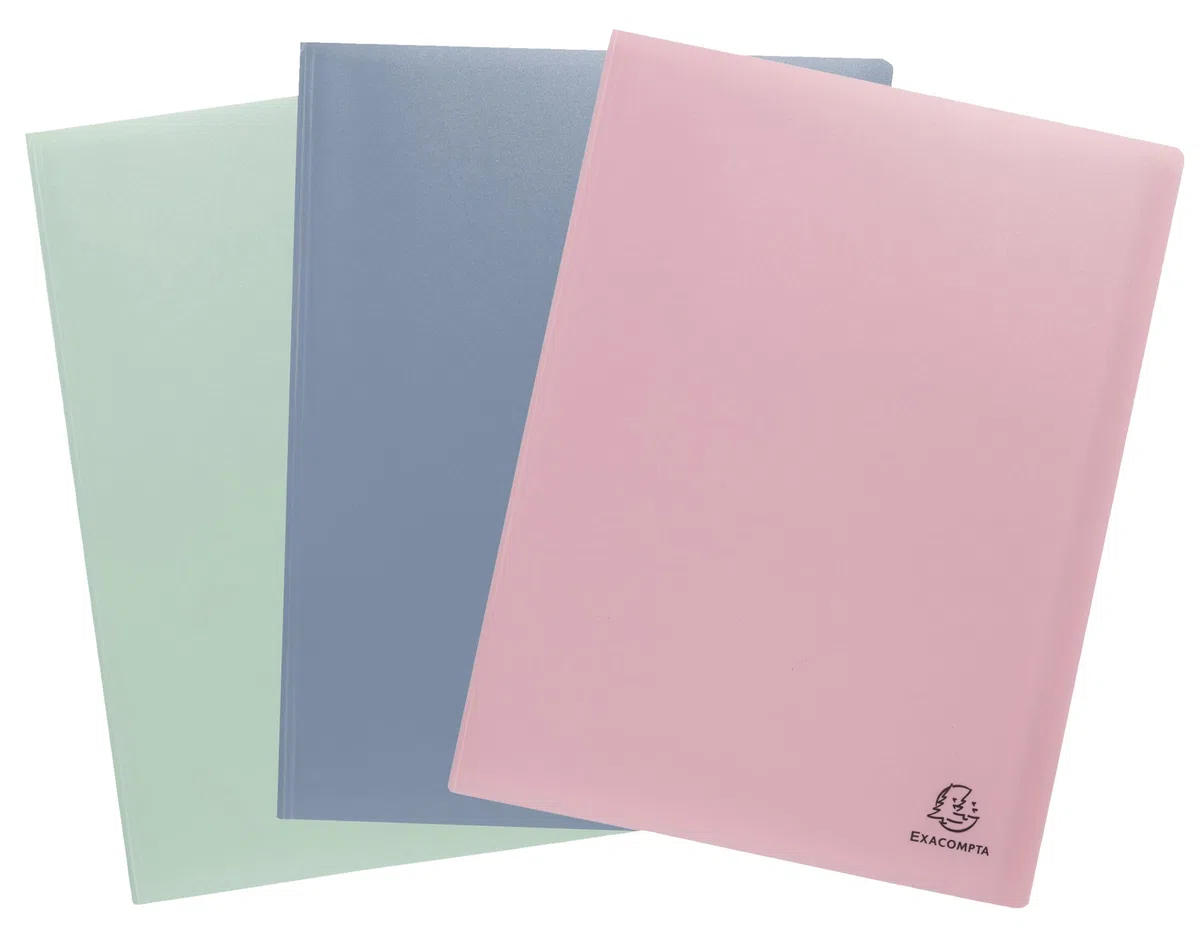 Exacompta 12 carpetas de fundas Autentik A4 50 fundas colores surtidos