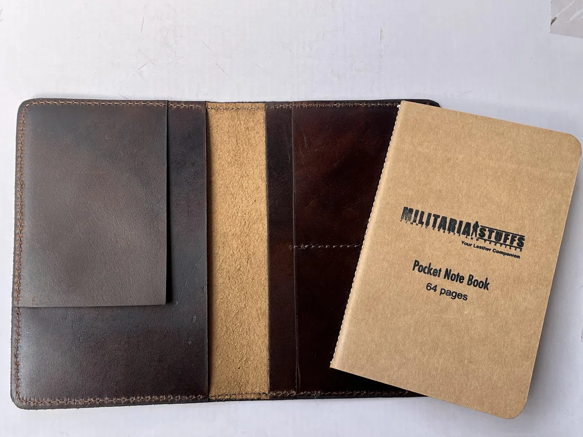 Funda de cuero para notas de campo, funda de cuaderno para Moleskine Cahier, hecha a mano, cubierta de cuero vintage de 3.5 x 5.5 pulgadas, cuaderno de viajeros recargable